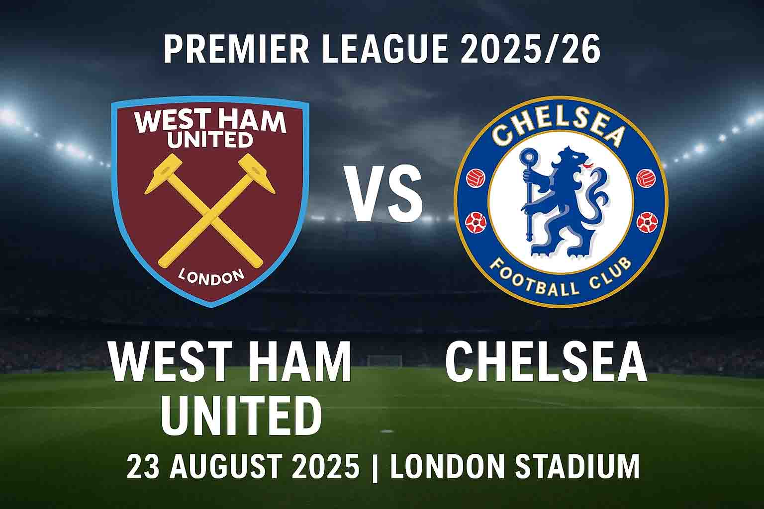 🏆 Premier League 2025/26 – West Ham United vs Chelsea (23 August 2025)